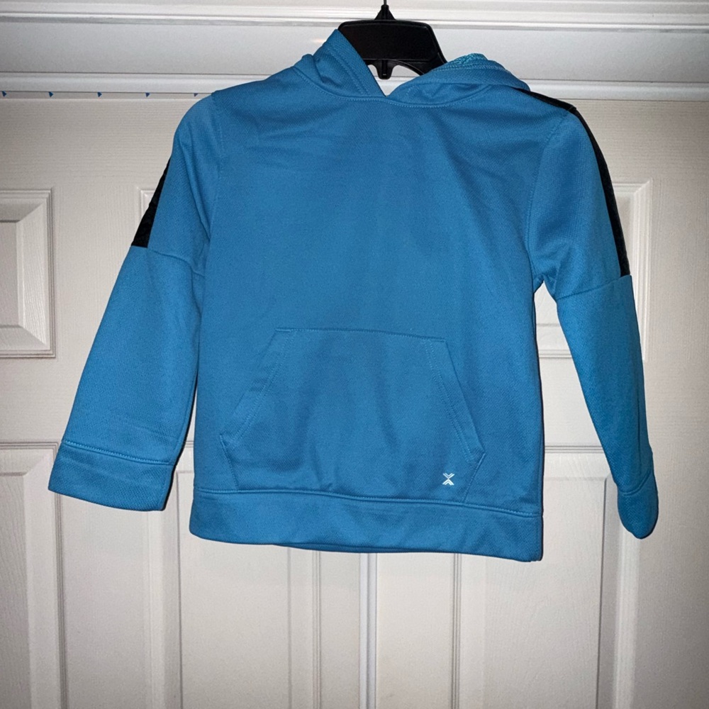 Xersion Teal Hoodie with Black Accents